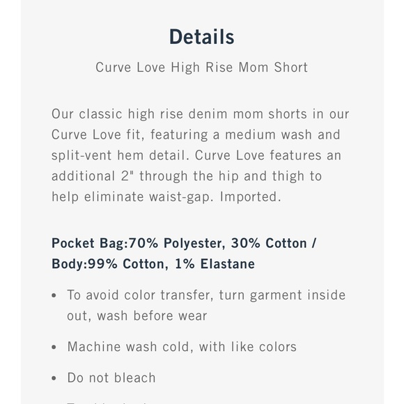 Abercrombie Curve High Rise Mom Short - Picture 2 of 5